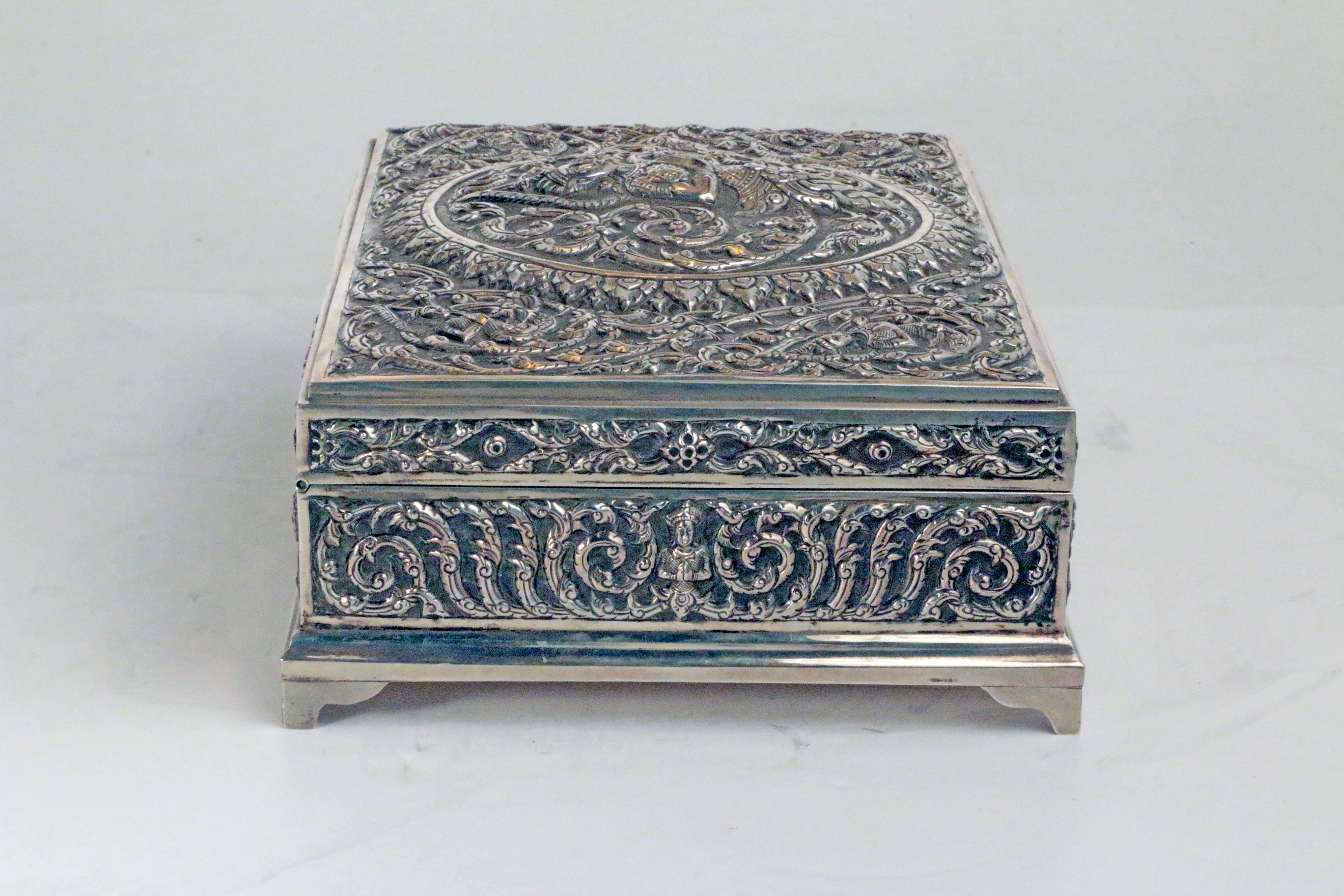 American Craftsman Sumptuous Sterling Silver Cigar Box