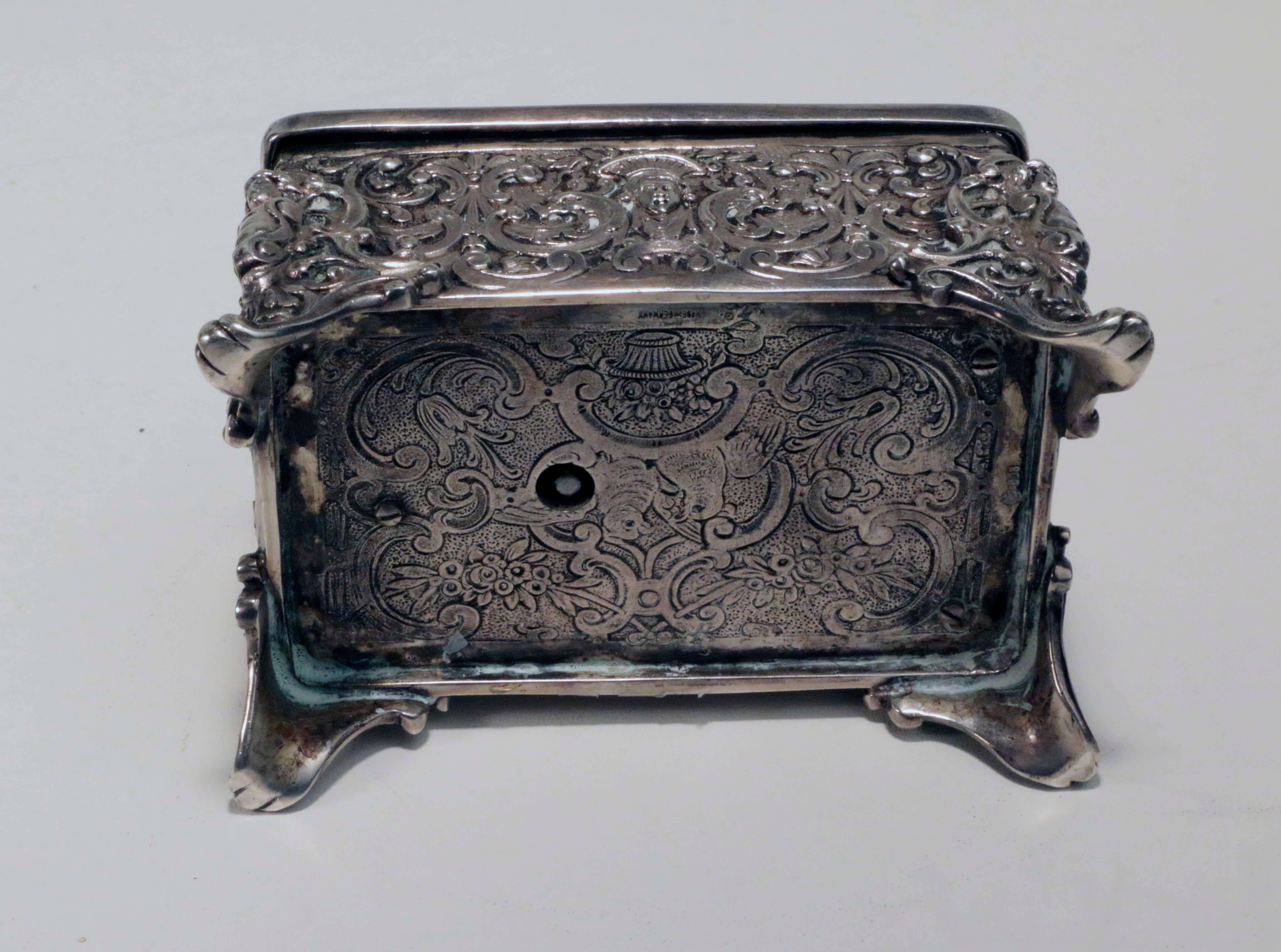 Early 20th Century German Silver Grisebaum Singing Bird Box In Good Condition In Montreal, QC
