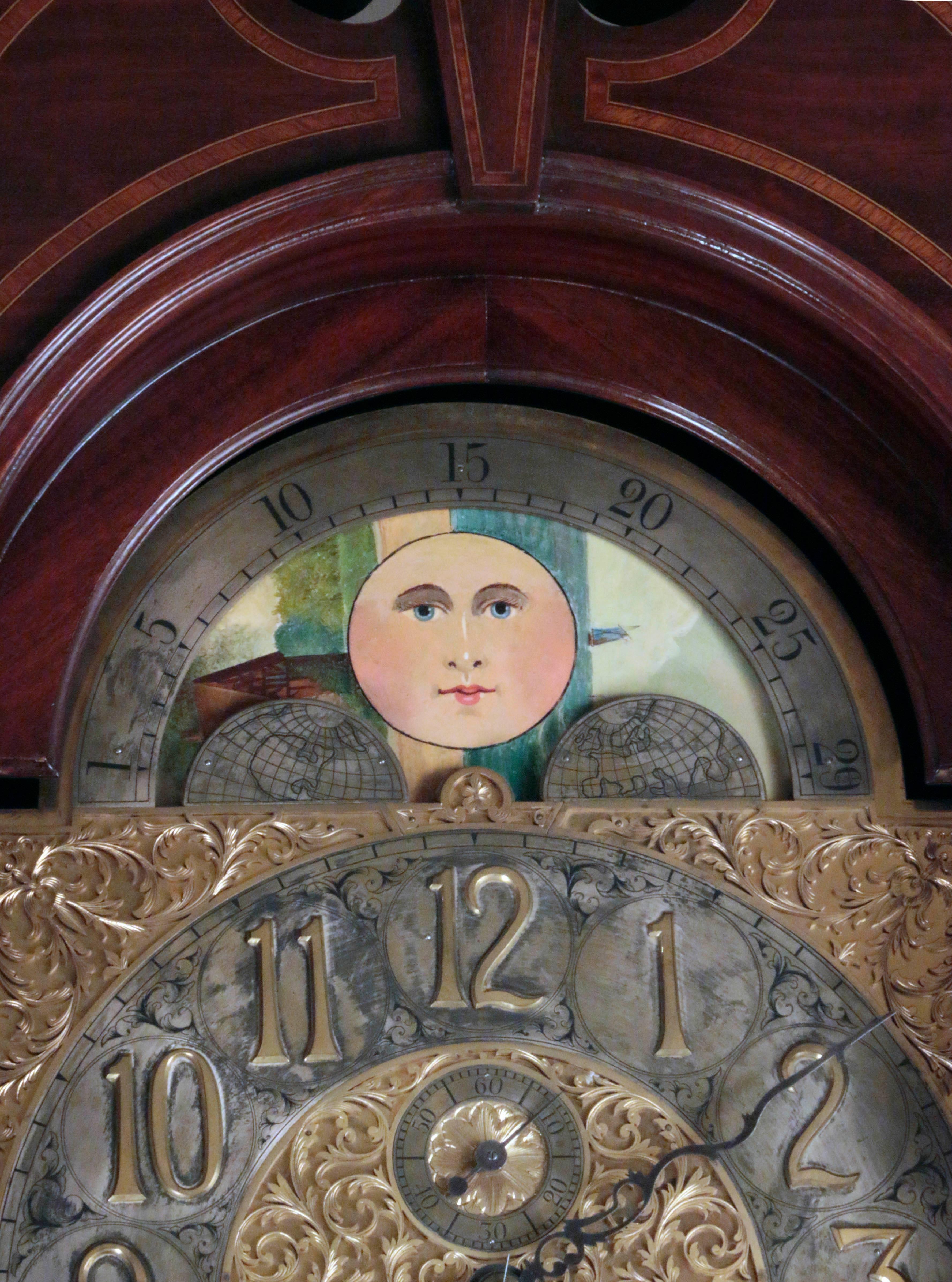 Early 20th Century American Sheraton Style Longcase Clock