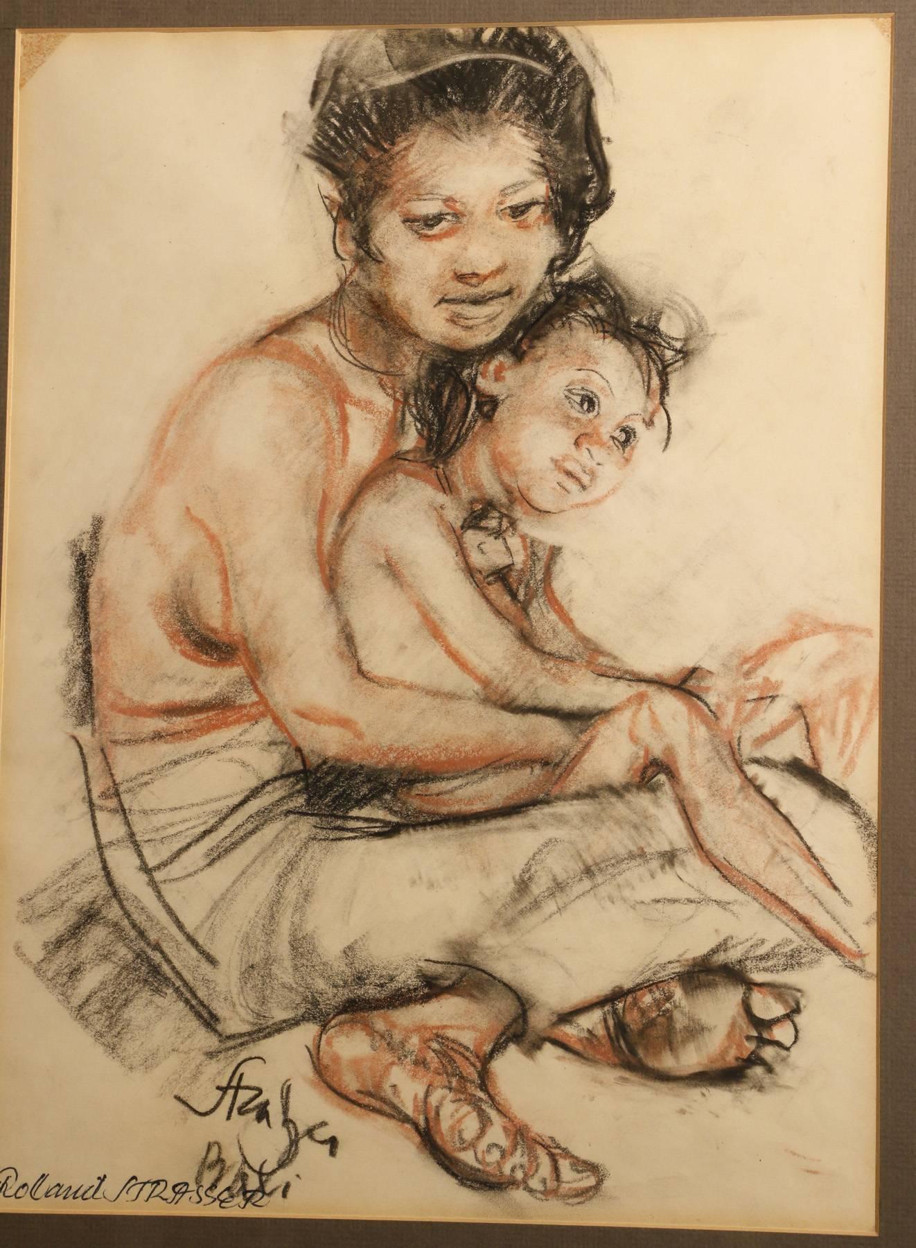 mother and child drawing