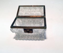 French Cut Lead Crystal Dresser Casket