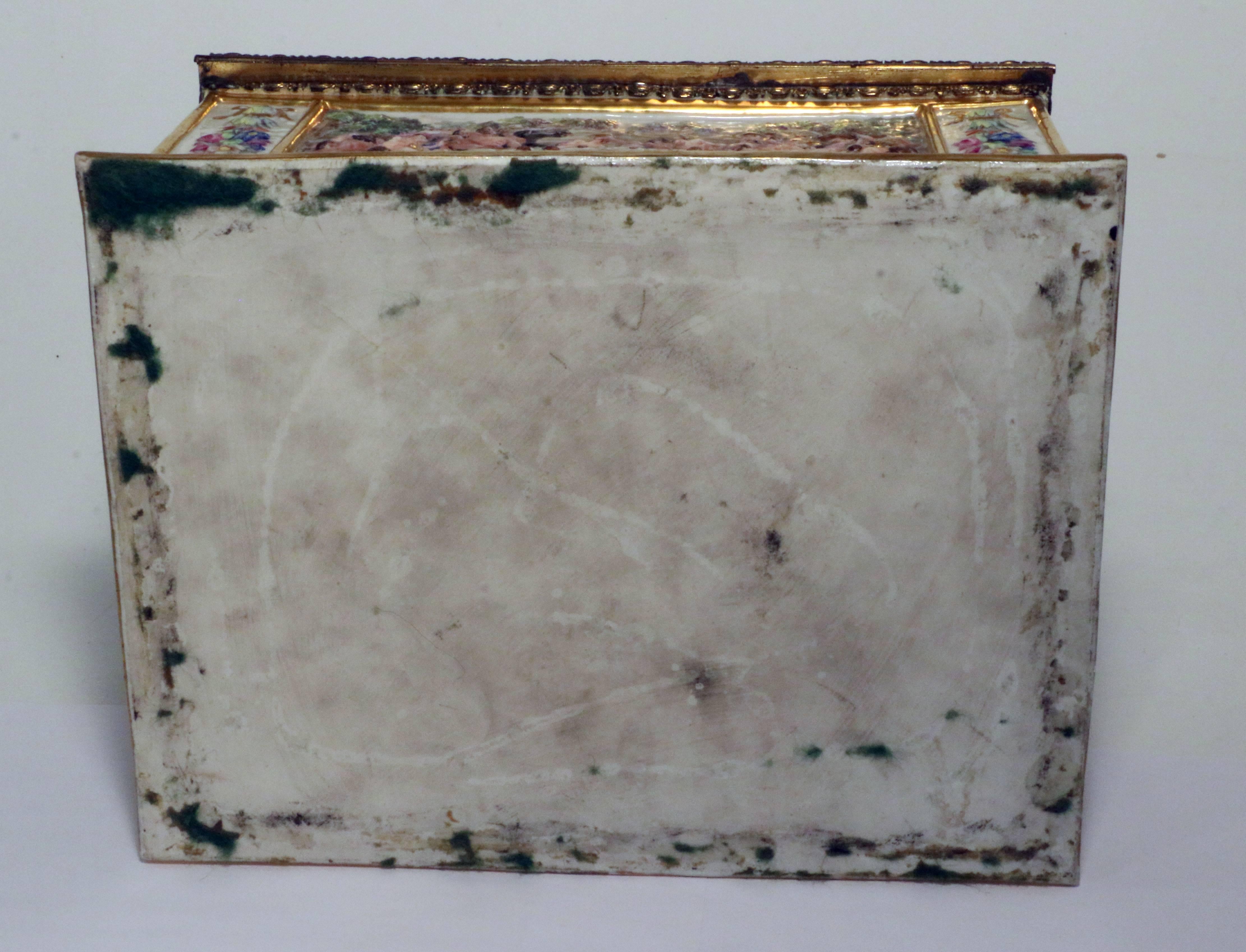 Large Capo di Monte Rectangular Casket For Sale at 1stDibs