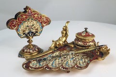 French Cloisonné Desk Set