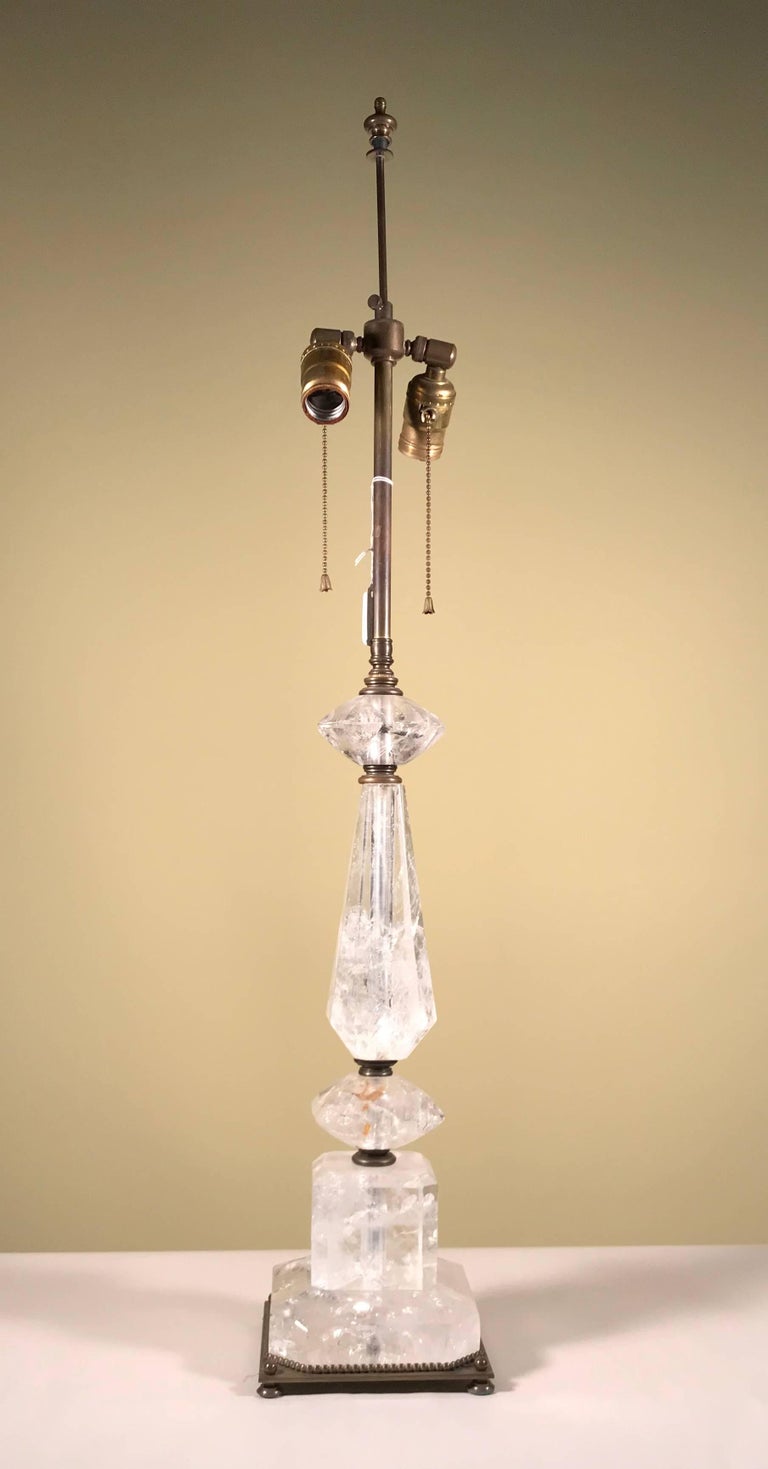 Pair Of Rock Crystal Table Lamps For At 1stdibs Mid Century Modern Pair Of Rock Crystal Table Lamps For