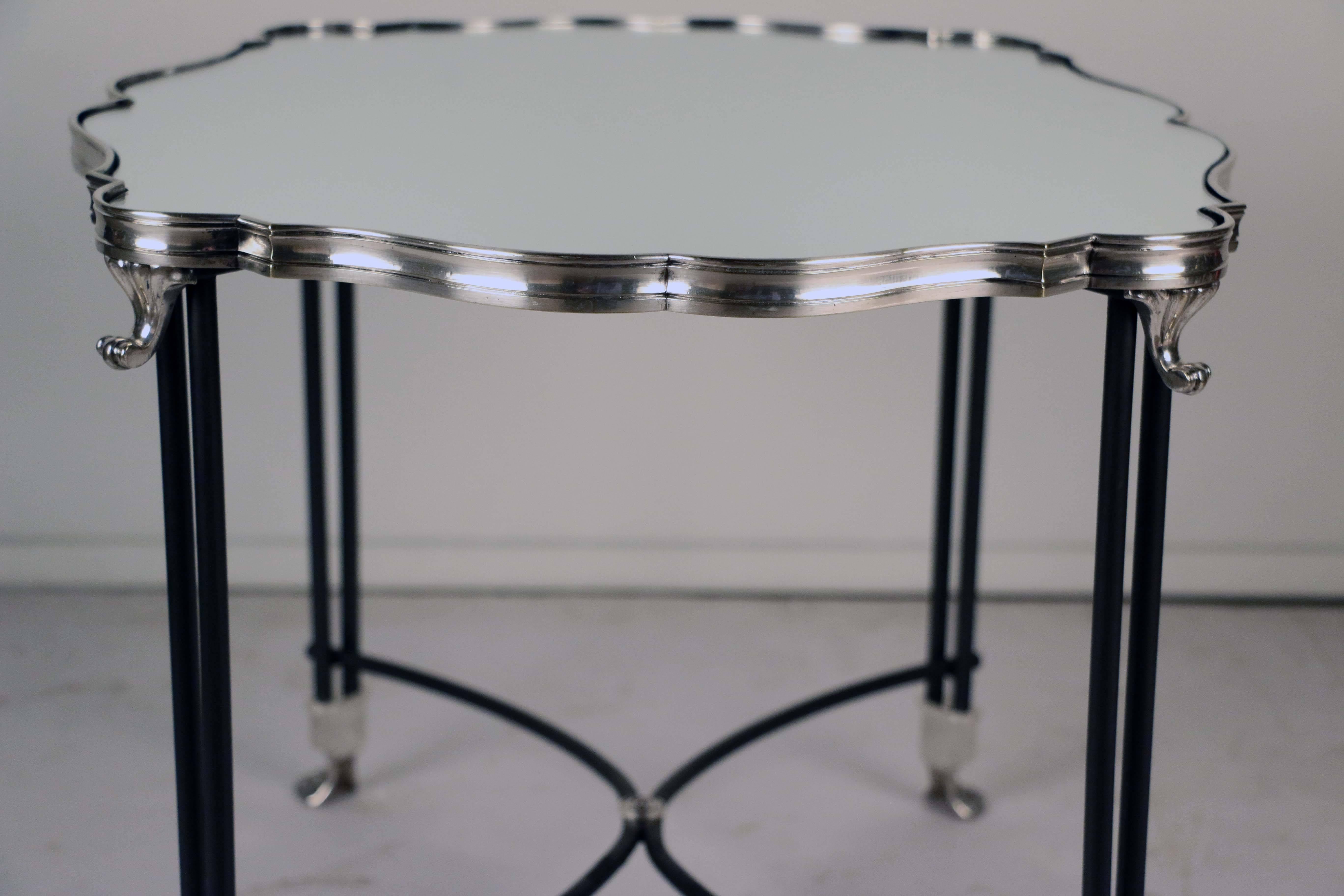Antique French Mirrored Surtout de Table Now Mounted as a Low Table 2