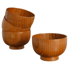 Mid-Century Modern Wood Bowls, Sweden, Set of 3