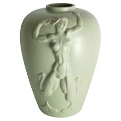 Grande vaso da terra di Einar Luterkort, modello 169, per Upsala Ekeby, Svezia, anni '30