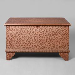 Rare and Unusual Paint-Decorated Blanket Chest