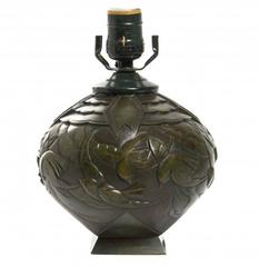 Art Deco Bronze Table Lamp