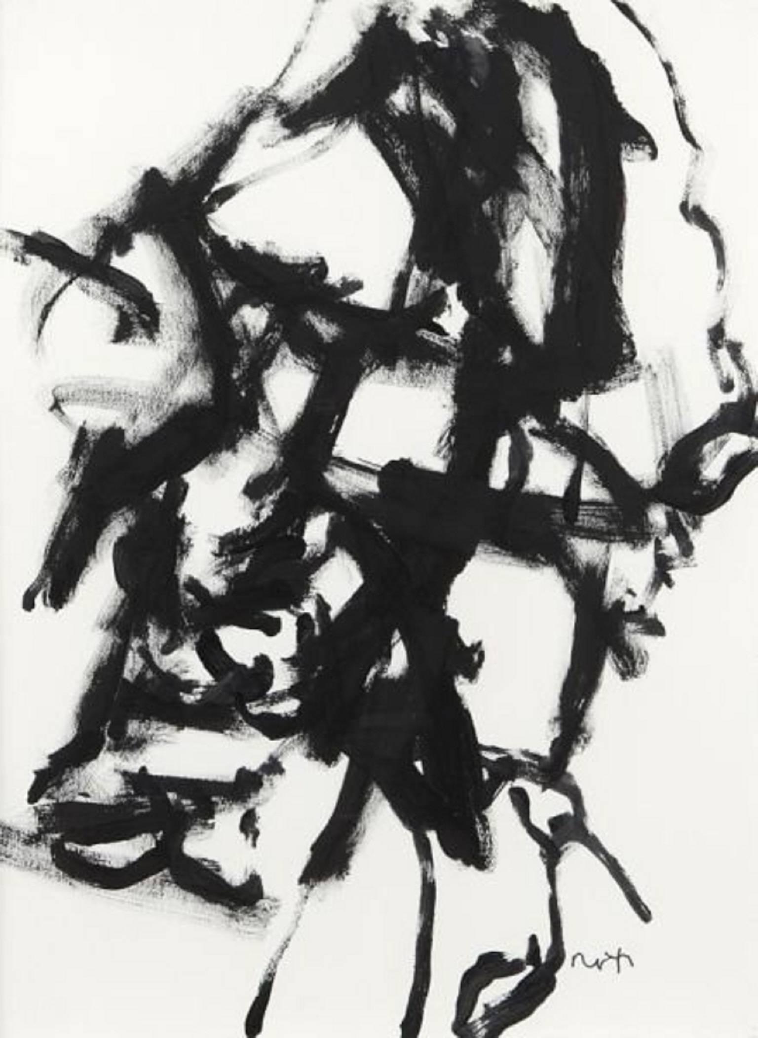 Jack Roth, Sans titre, acrylique sur papier, 1981.
Signé en bas à droite 