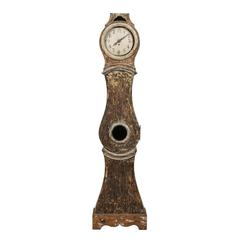 Antique Swedish 19th Century Wooden Tall Case Clock