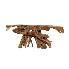 Teak Root Wooden Console Table