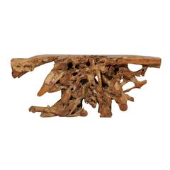 An Interesting Shape Console Table Made of Teak Root