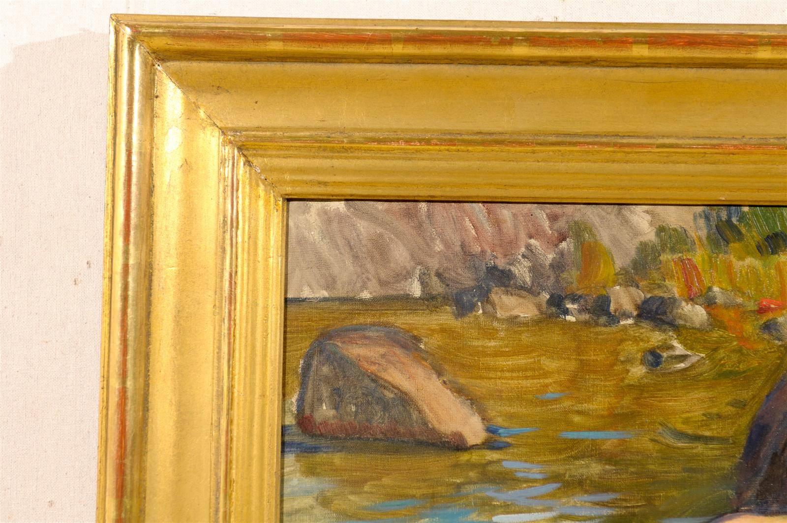 Doré Peinture suédoise d'un nu par Ivar Kamke, vers 1920 en vente