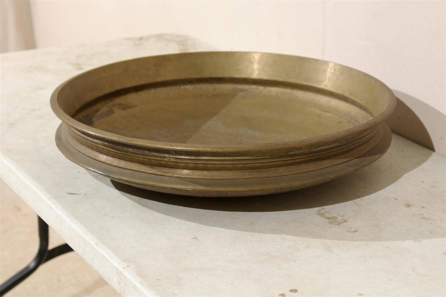 Large Size Brass Uruli Cooking Bowl from South India at 1stdibs