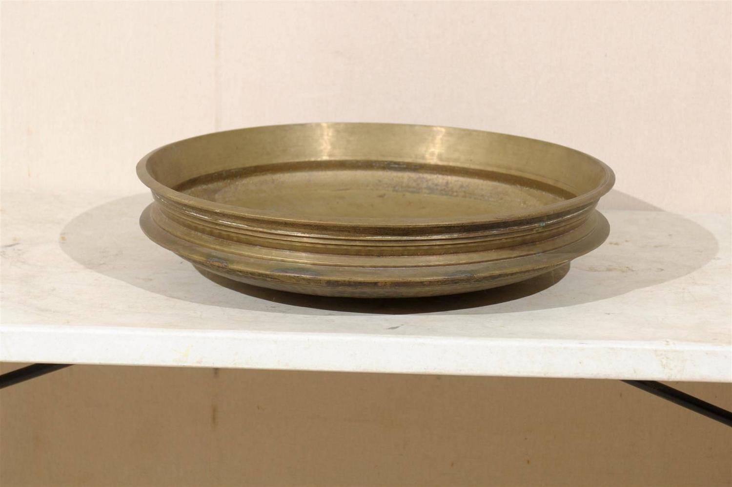 Large Size Brass Uruli Cooking Bowl from South India at 1stdibs