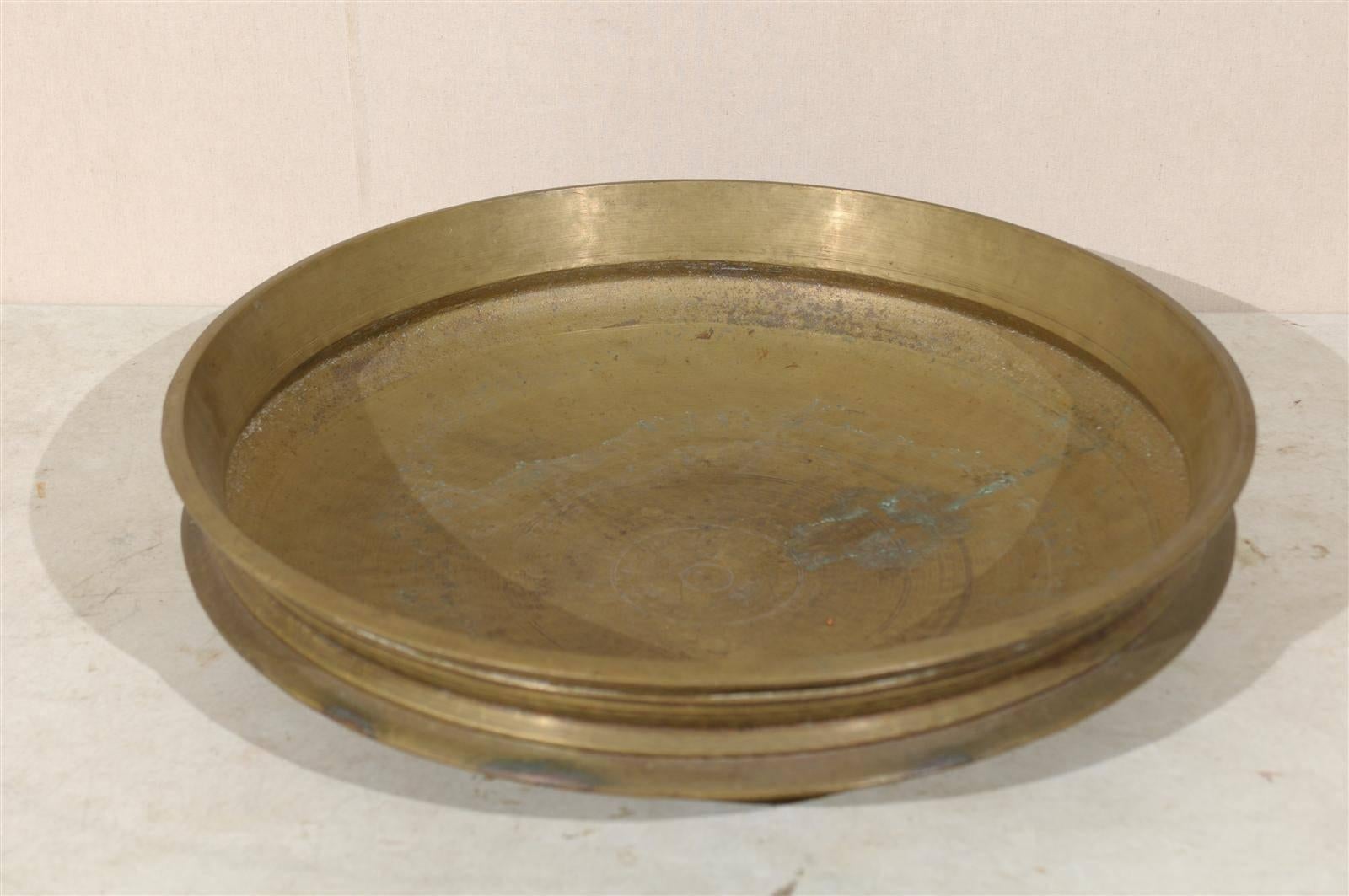 Indian Large Size Brass Uruli Cooking Bowl from South India