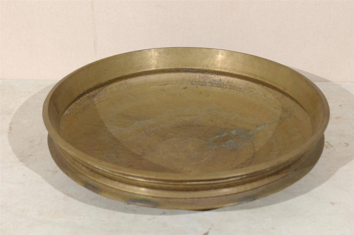 Large Size Brass Uruli Cooking Bowl from South India at 1stdibs