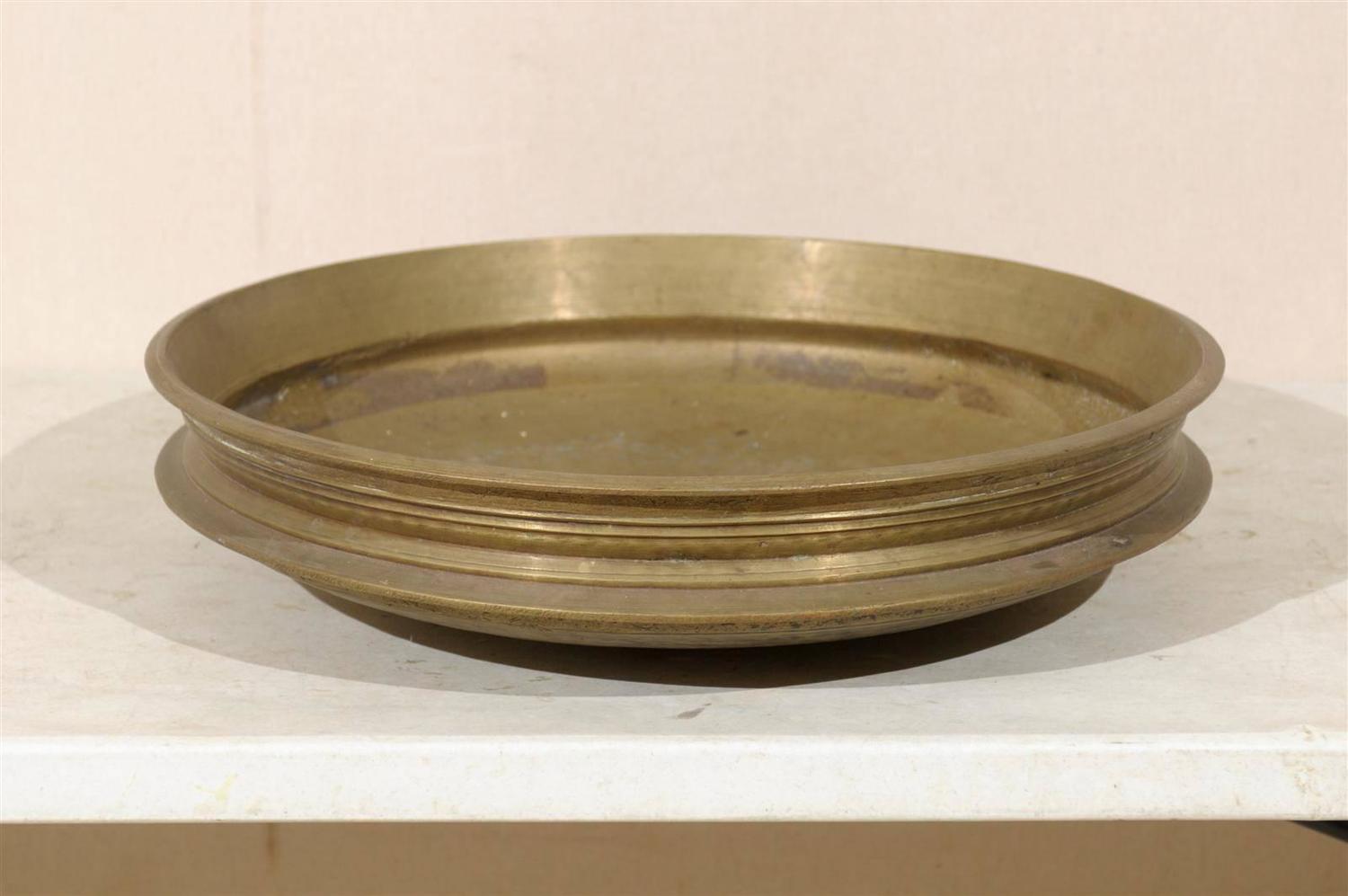Large Size Brass Uruli Cooking Bowl from South India at 1stdibs
