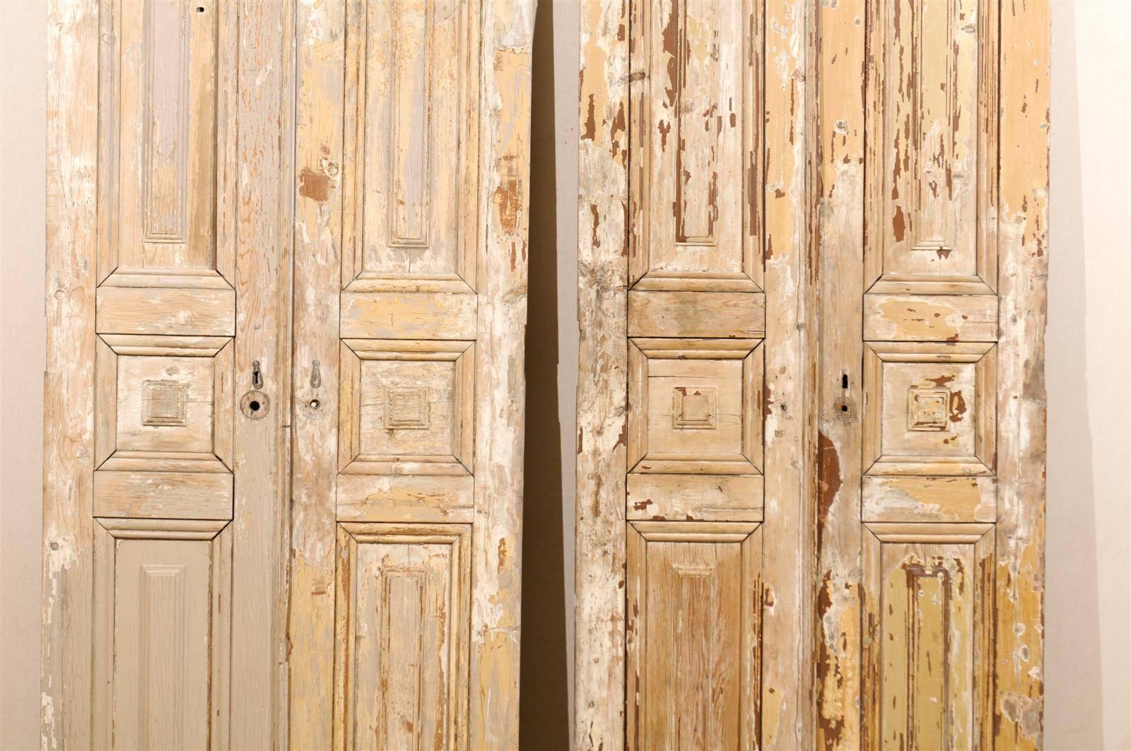 Zwei Paare französischer Holztüren aus dem 19 2