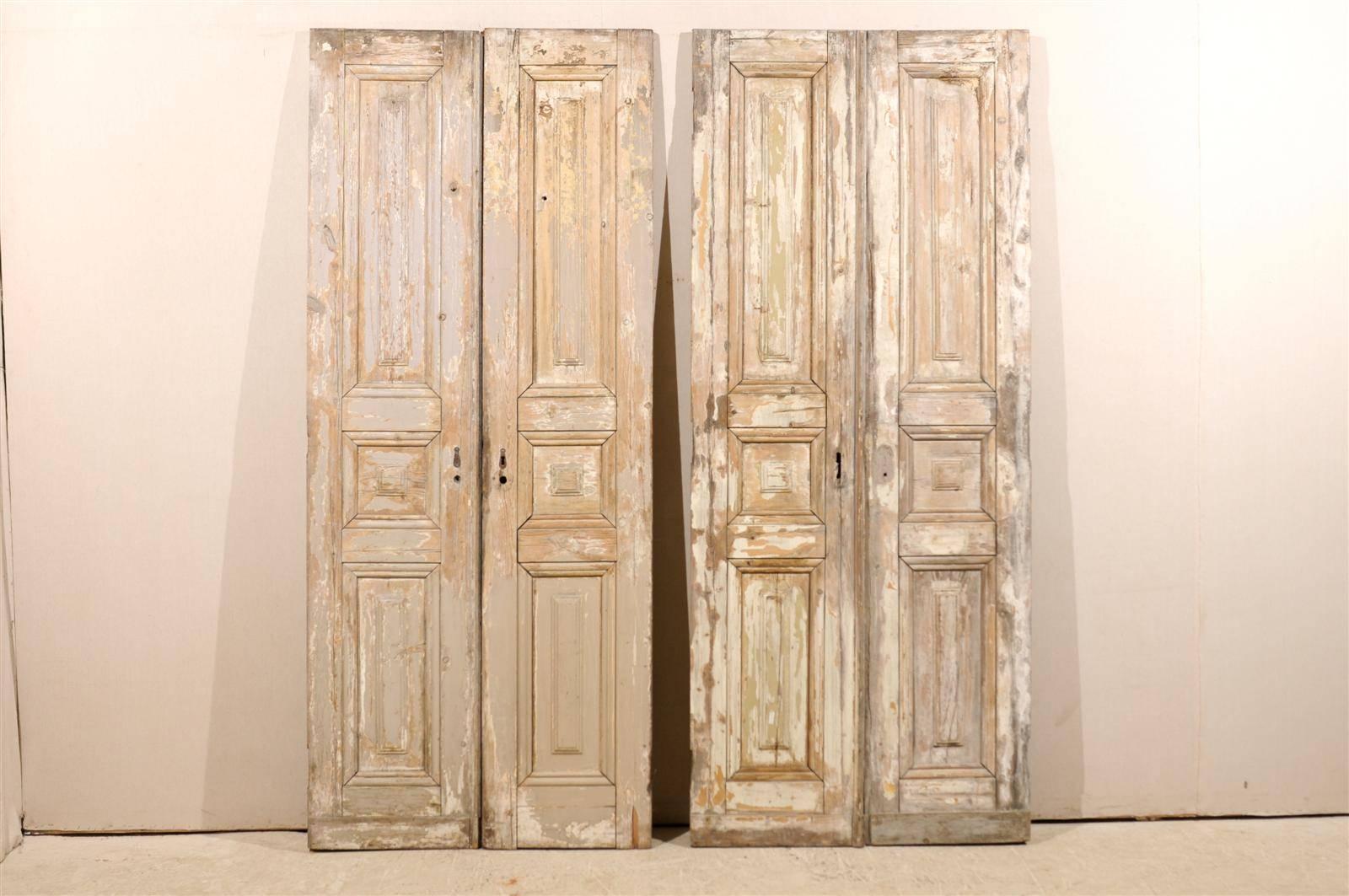 Zwei Paare französischer Holztüren aus dem 19 4