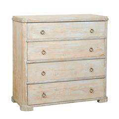 Swedish Mid-19th Century Four-Drawer Painted Wood Chest