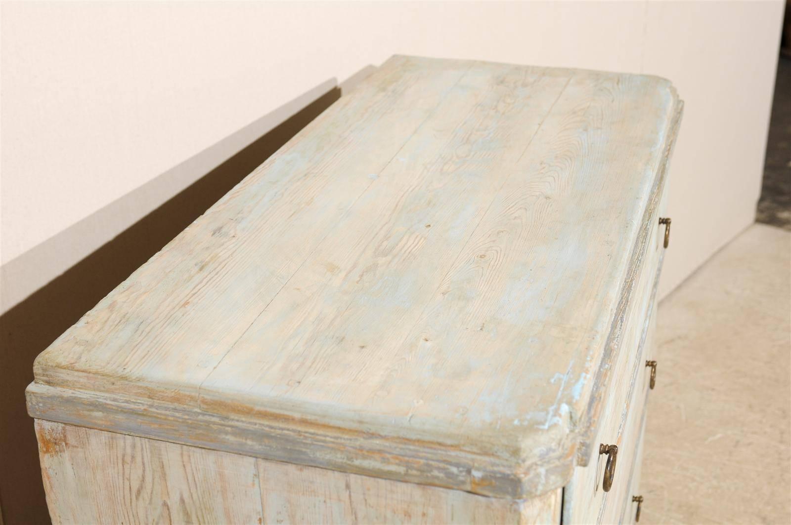 Karl Johan Swedish Mid-19th Century Four-Drawer Painted Wood Chest