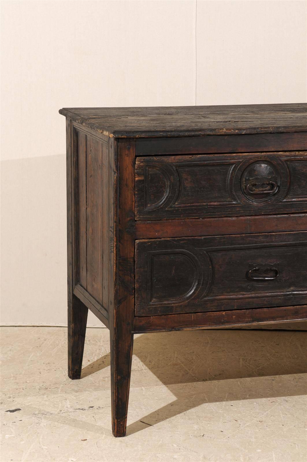 Grand 18th Century Spanish Two-Drawer Console Table/Server 1