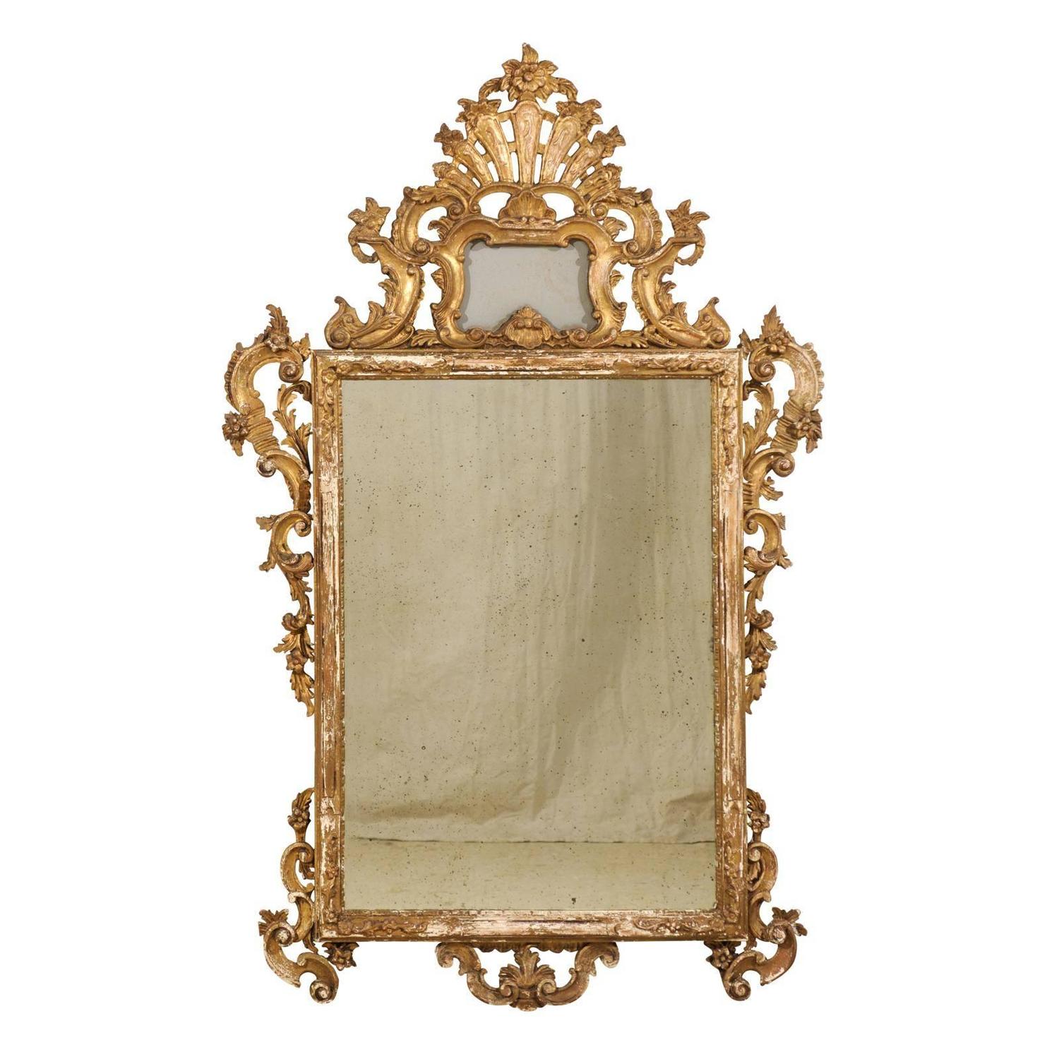 Italian 19th Century Rococo Style Mirror For Sale at 1stdibs