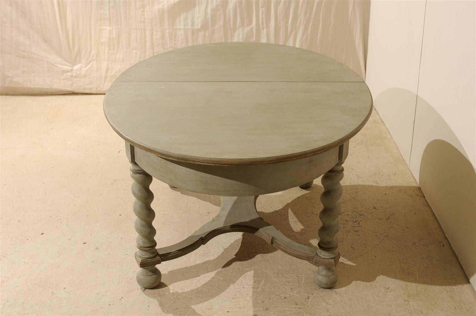 Wood Swedish Baroque Style Oval Table from the Mid-20th Century For Sale