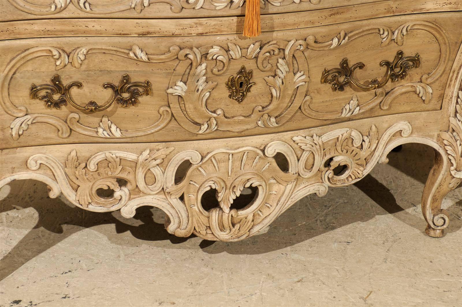 Pair of Rococo Style Two-Drawer Wooden Commodes 2