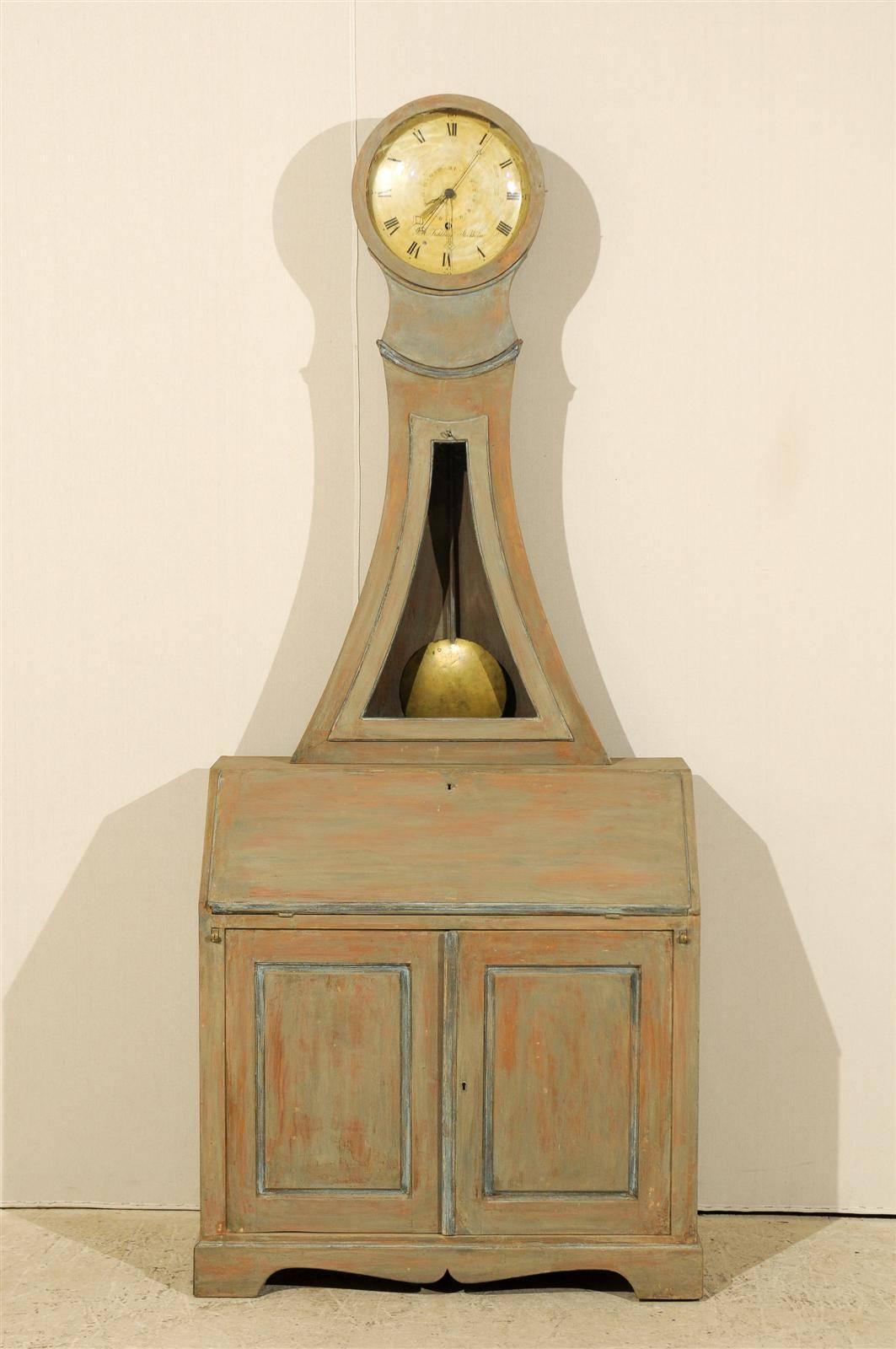 Swedish, 19th Century Clock Cabinet, circa 1830 In Good Condition In Atlanta, GA