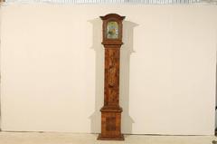 Swedish 19th Century Wooden Clock with Bonnet Crest