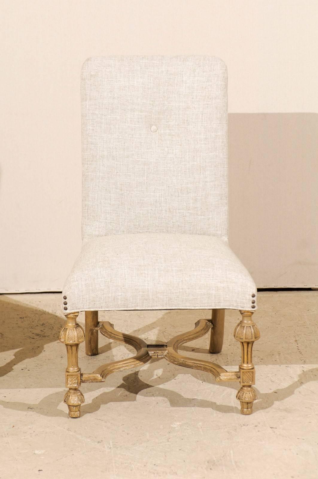 Paire de chaises d'appoint de la fin du 19e siècle, avec brancards en croix en forme de X, originaires d'Italie en vente 1