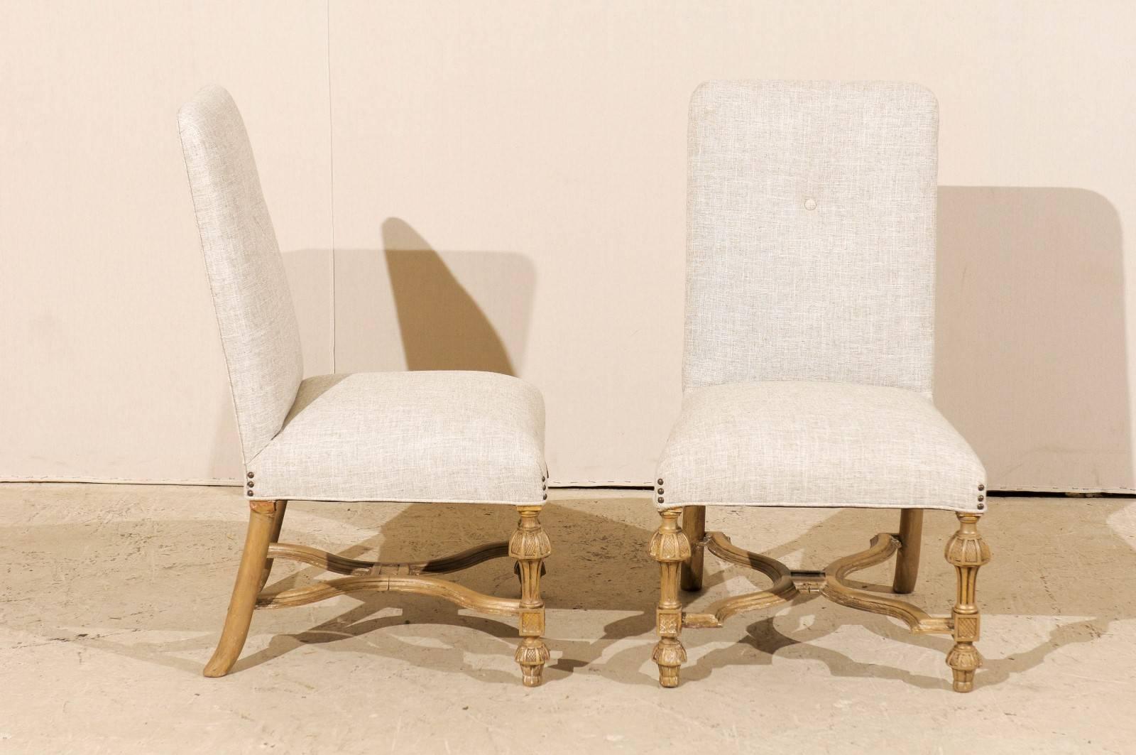 Paire de chaises d'appoint de la fin du 19e siècle, avec brancards en croix en forme de X, originaires d'Italie Bon état - En vente à Atlanta, GA