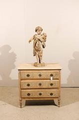 Italian 18th Century Putto/Cherub Statue Holding a Cornucopia