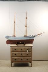 A Brigantine Ship Model with Two-Masts on Stand from Sweden