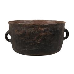 Antique Spanish Colonial Pot from the Mid-19th Century with Dark Finish