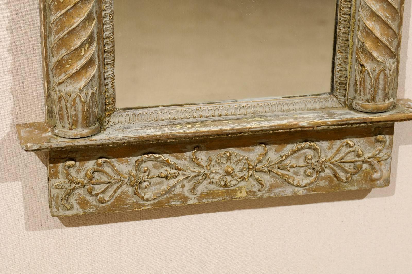 Neoclassical Swedish Wood Mirror with Twisted Columns, circa 1820 3