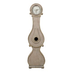 19th Century Swedish Clock in a Soft Grey Color