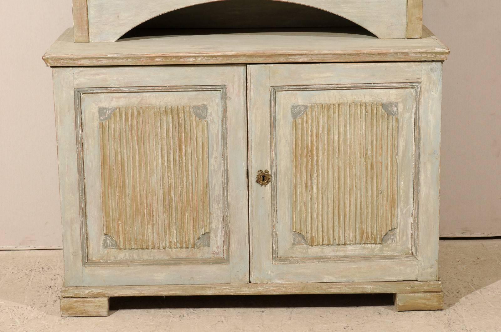 Period Gustavian Swedish Cabinet from 19th Century with Many Interior Shelves 3