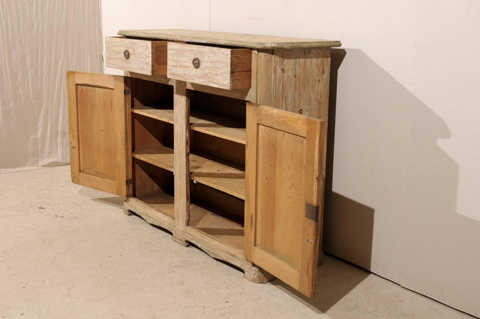 Swedish Painted Wood Buffet with Two Drawers and Two Doors from the 19th Century For Sale 5