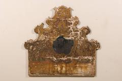 Ornately Carved Spanish Rococo Style Wood Headboard from the Early 19th Century