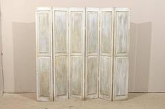 Wood Folding Screen or Room Divider, Accordion Style