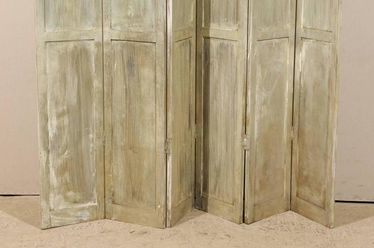 Wood Folding Screen or Room Divider, Accordion Style at 1stdibs