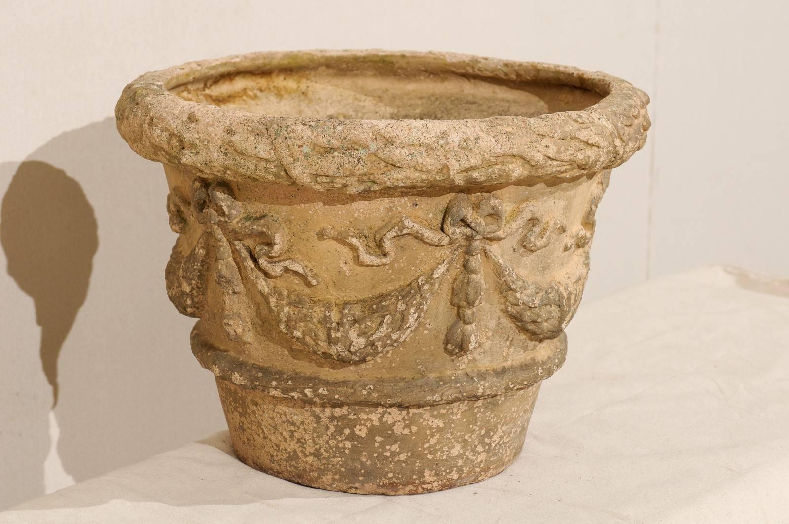 cream terracotta pots