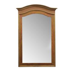 Italian Large Size Faux-Marble Painted Wood Mirror with Bonnet Pediment 1