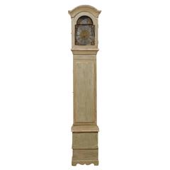 Swedish 19th Century Floor Clock with Linear Body and Pewter Ring Face 7