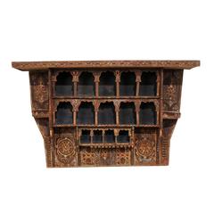 Mid-20th Century Moroccan Spice Rack, Handmade and Hand-Painted 12