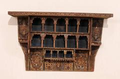 Mid-20th Century Moroccan Spice Rack, Handmade and Hand-Painted